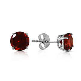 0.95 CTW 14K Solid White Gold Behold Glory Garnet Earrings