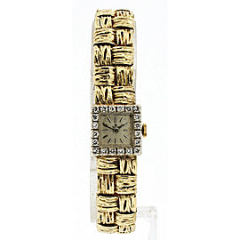 Ladies Vintage ROLEX 14k Yellow Gold Diamond Weave Watch Circa 1959 45.8g