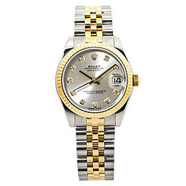 Rolex Datejust 178273 Factory Diamond Two Tone Midsize Watch 31mm 2018 Card