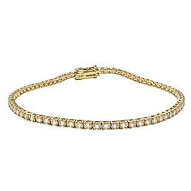 14k Yellow Gold Diamond Tennis Bracelet 2.30 CTW