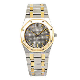 Audemars Piguet Royal Oak Tropical Watch 18K Two Tone Grey Dial 33mm