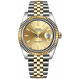 Rolex Datejust 126333 Jubilee 18K TwoTone Champagne Men's Watch 41mm 2019 Card