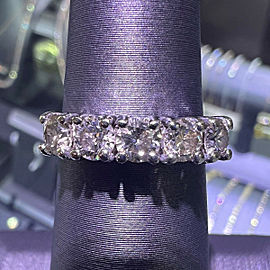 10k White Gold 5 Stone Diamond Band Ring Aprox 1.0 TCW