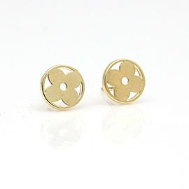 Women's Four-Leaf Clover Round Stud Earrings in 14k Yellow Gold