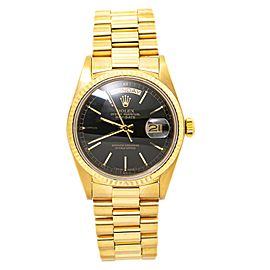 Rolex Day-Date 18K President Black Dial Automatic Men's Watch 36mm