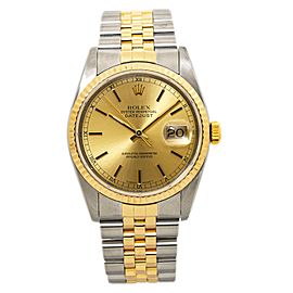 Rolex Datejust Automatic Men Watch 18K TwoTone Jubilee Champagne Dial 36mm