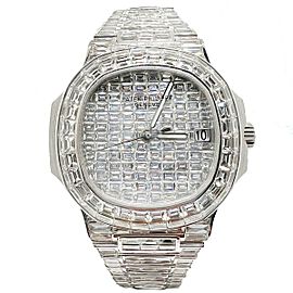 Patek Philippe Nautilus Diamonds 18k White Gold Watch