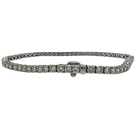 14k White Gold Diamond Tennis Bracelet 4.78 CTW