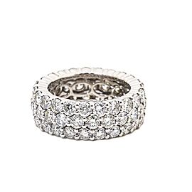 14K White Gold 7.75Ct G-H VS1 Baguette Diamond Band Ring 11.6 Grams Size 8