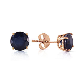 0.95 CTW 14K Solid Rose Gold Petite Sapphire Stud Earrings