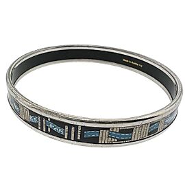 Hermes Blue Emayle Metal Cloisonne Bangle