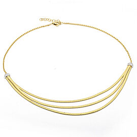 Women's Marco Bicego Cairo 3-Layer Diamond Necklace in 18k Yellow Gold