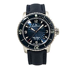 Blancpain Fifty Fathom Blue Dial Automatic Watch 45mm Complete