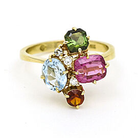 Women's H. Stern Gemstone and Diamond Cocktail Ring in 18k Yellow Gold