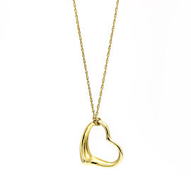 Tiffany & Co. Elsa Peretti Medium Open Heart Pendant Necklace in Yellow Gold