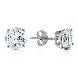 3.1 CTW 14K Solid White Gold Love We Share Aquamarine Earrings