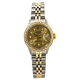 Rolex Datejust 14K TwoTone President Diamond Bezel Automatic Watch