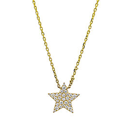 Women's Pave Diamond Star Pendant Necklace