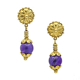 Ilias Lalaounis Drop Dangle Amethyst Earrings