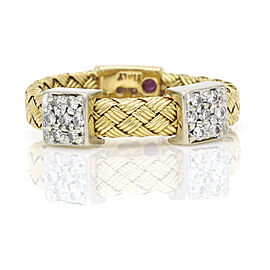 Women's Roberto Coin Diamond Primavera Stackable Ring 18k Yellow Gold