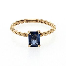 Blue Sapphires 14K Rose Gold Ring