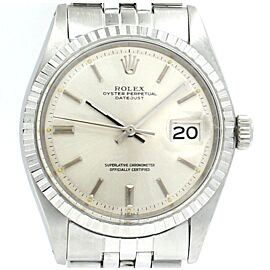 Mens Vintage ROLEX Oyster Perpetual Datejust 36mm Jubilee Stainless Steel Watch