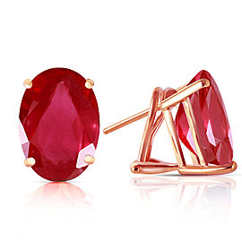 3.5 CTW 14K Solid Rose Gold Allure Ruby Stud Earrings