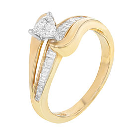 14K Yellow Gold Diamond Engagement Ring