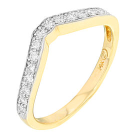 14K Yellow Gold Diamond Engagement Ring