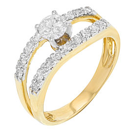 14K White Gold, 14K Yellow Gold Diamond Engagement Ring