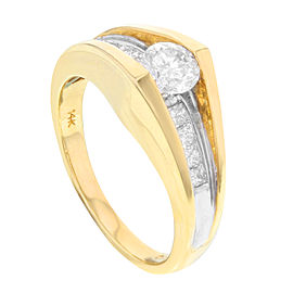 14K Yellow Gold Diamond Engagement Ring