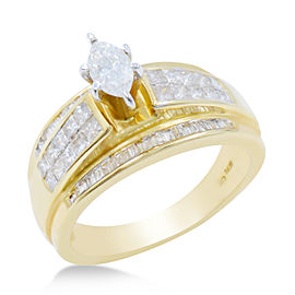 10K Yellow Gold Diamond Engagement Ring