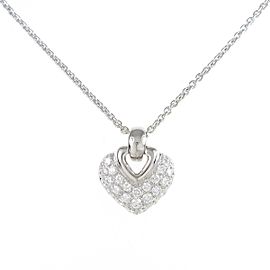 BVLGARI 18k White Gold Doppio Cuore Necklace LXGYMK-138