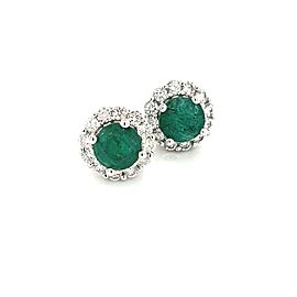 Natural Emerald Diamond Earrings 14k Gold 3.02 TCW Certified