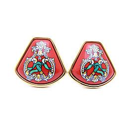 Hermes Metal Material Enamel Earring