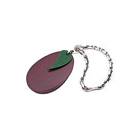 Hermes Leather And 925 Sterling Silver Chain Ring