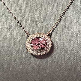 Natural Tourmaline Diamond Necklace 18" 14k Gold 5.0 TCW Certified $7,950 121441