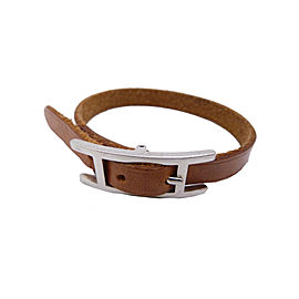 Hermes Metal Leather Bracelet