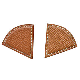 Hermes Metallic Leather Earrings