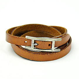 Hermes Leather And Metal Bracelet