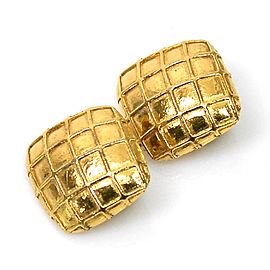 Hermes Gold Tone Metal Earrings