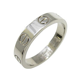 Cartier 18K White Gold Mini Love Ring Size 4.75