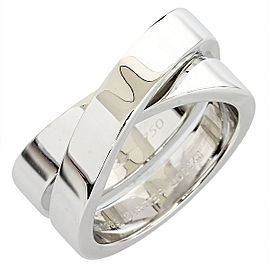 Cartier 18K White Gold Paris Band Ring Size 6