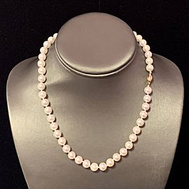 Akoya Pearl Necklace 14k YG 8 mm 16" Certified $3,950