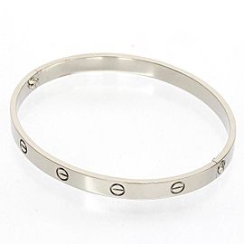 Cartier 18K White Gold Love Bangle Bracelet