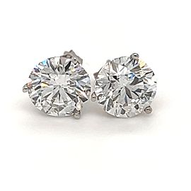 Diamond Stud Earrings Lab Grown 14k Gold 3.02 TCW SI1 IGI Certified S50322