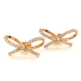 Diamond Bow Stud Earrings 14k Gold 0.5 TCW Certified $3,950