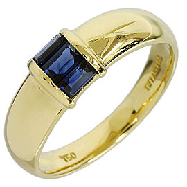 Tiffany And Co. 18K Yellow Gold Sapphire Ring