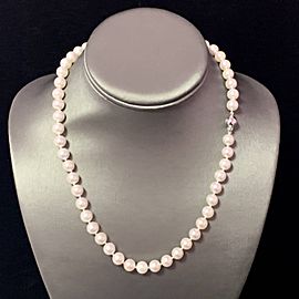 Akoya Pearl Necklace 14k WG 8 mm 18" Certified $3,950