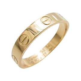 Cartier 750 Pink Gold Mini Love Ring Size: 6.75